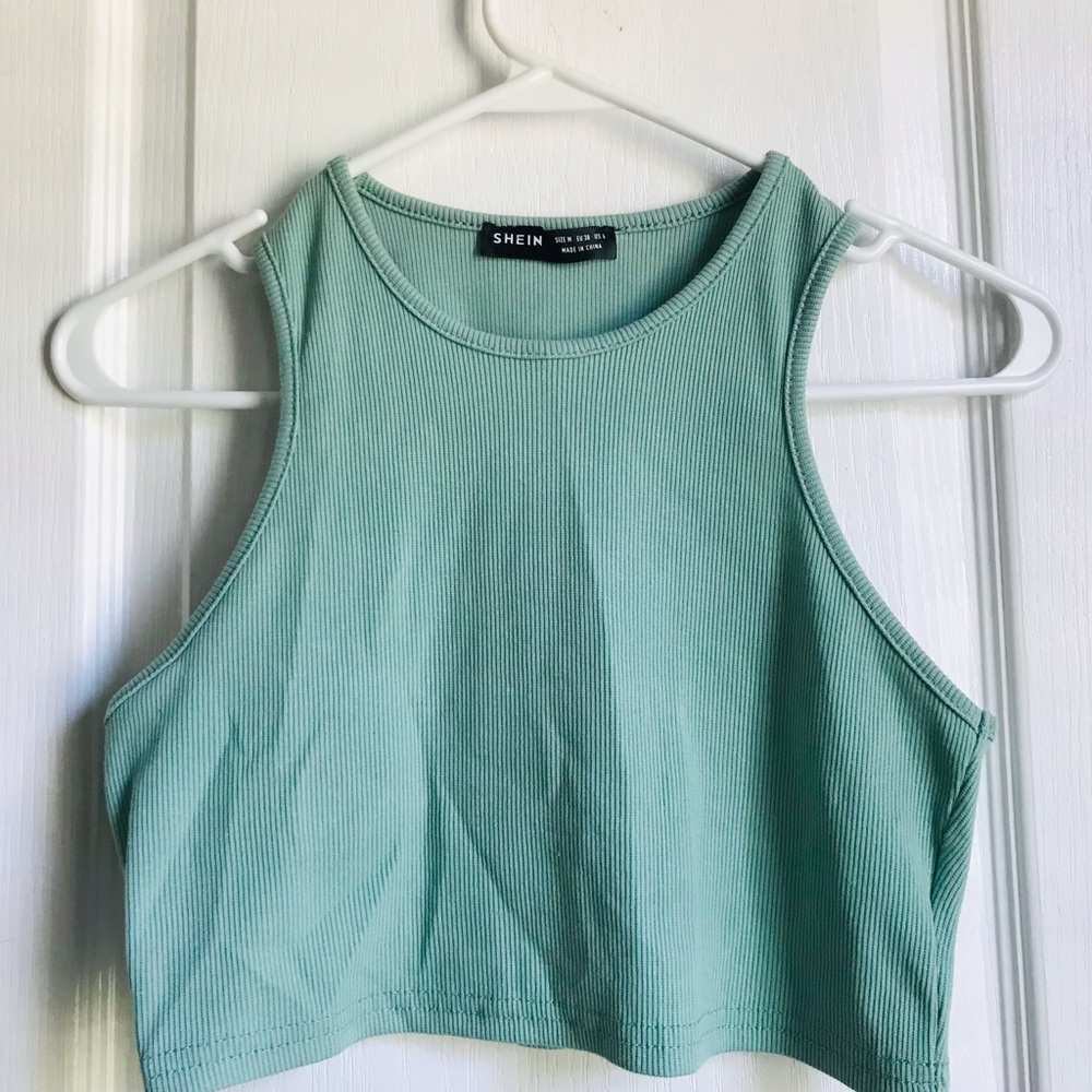 Shein green crop top
